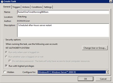 Windows 2008 R2 Standard scheduled task stopped working .